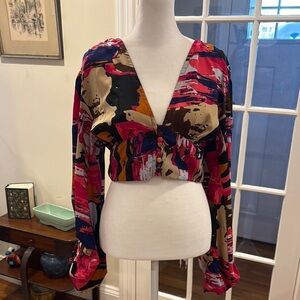 Girl Soul Multicolor Abstract Women's Top